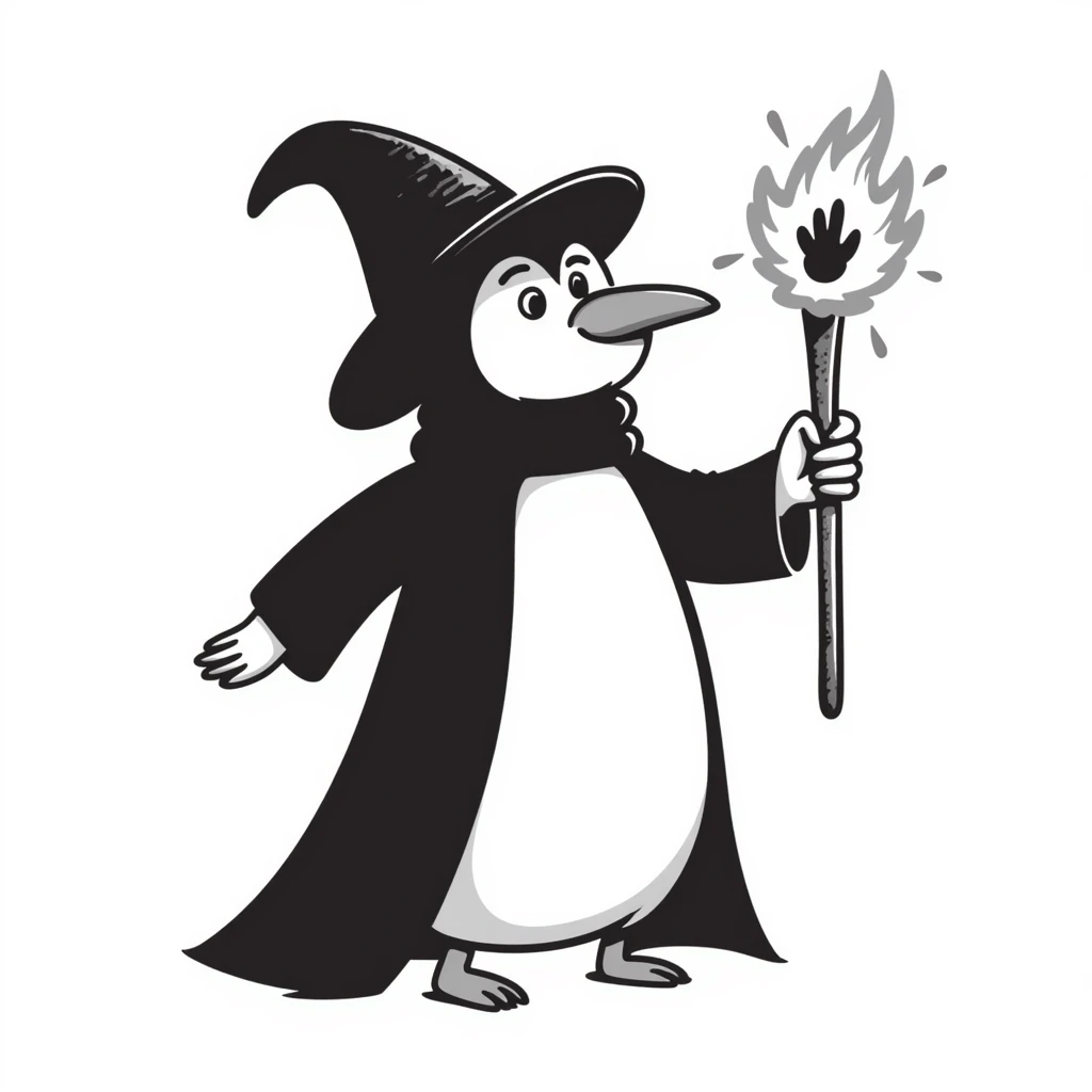 penguin wizard emoji