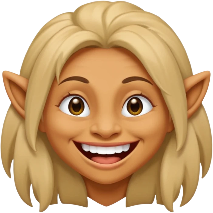 Make a women laughing women troll laughing emoji