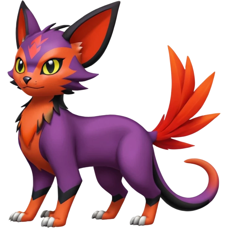 Liepard-Noivern-Litten-Sprigatito-Pokémon-fusion-creature (full body) emoji