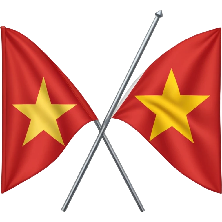 Half and Half company flag, left Japen right VIetnam emoji