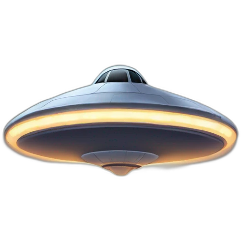 ufo taking off under angle emoji