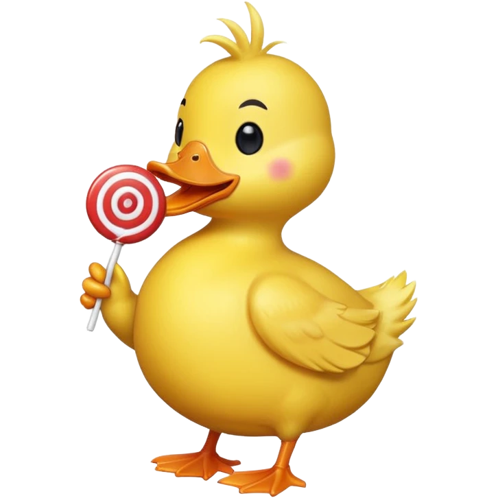 Duck with lollipop emoji
