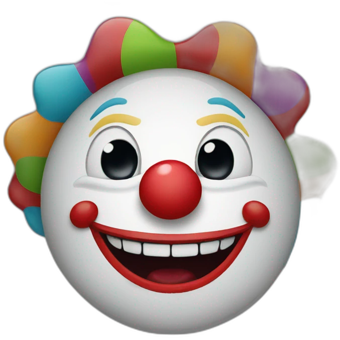 Crazy clown smiley emoji