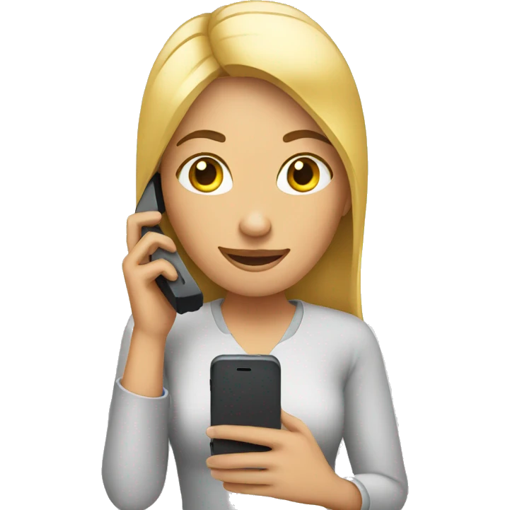 woman with phone emoji