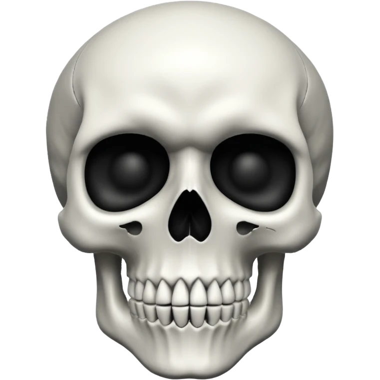 Skull black and white in a any text emoji