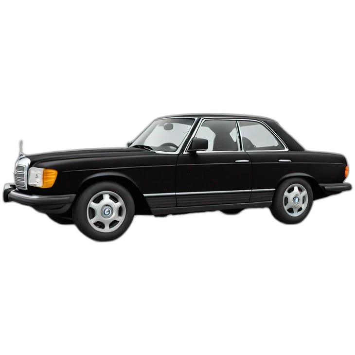 Black classic Mercedes  emoji
