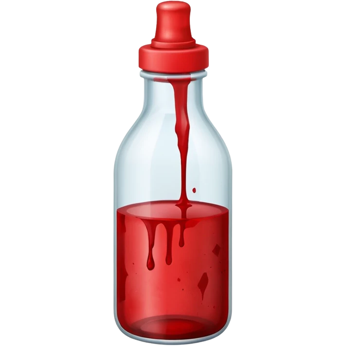saline bottle wwith blood stains emoji