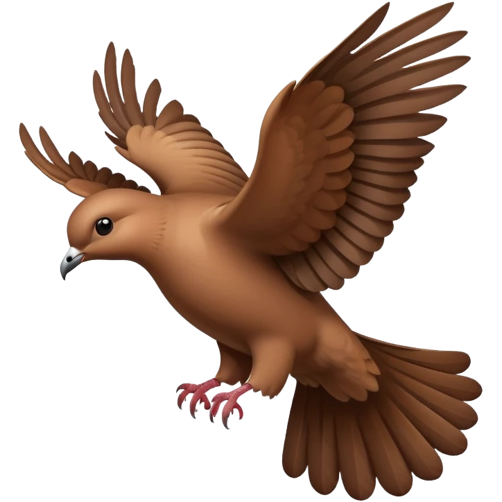 Brown Dove flying  emoji