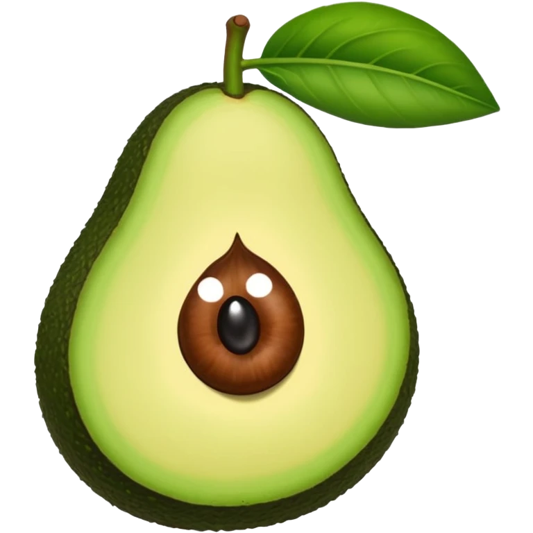 Aguacate con labios grandes, pestañas y uñas  emoji