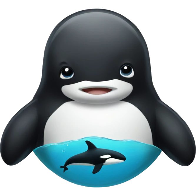 Orca wearing a hoodie emoji