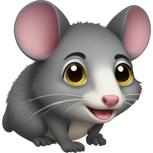 a possum with crocs emoji