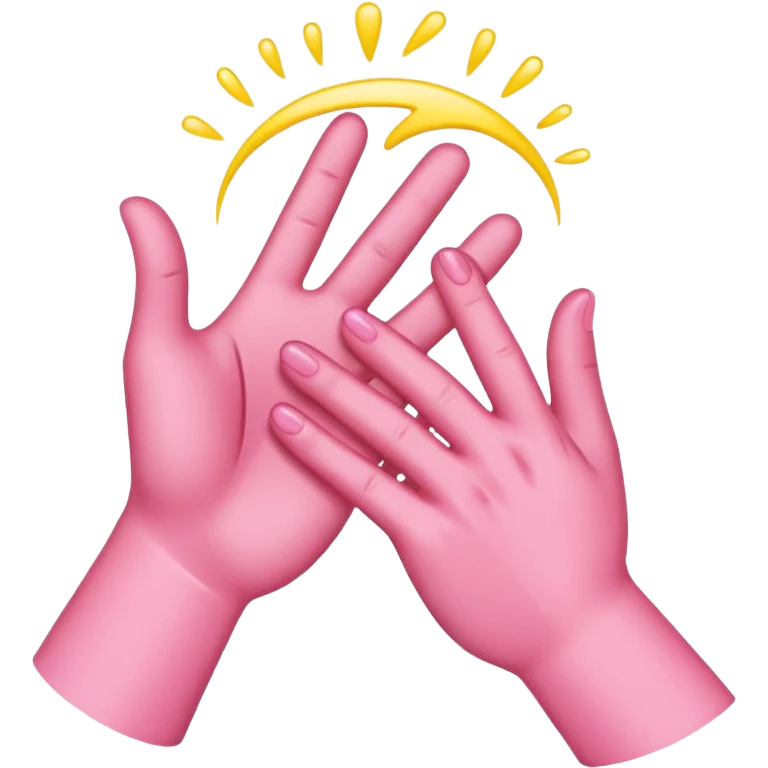 2D yellow pinky-promise/Pinky swear/ pinky handshake gesture emoji, bold outline, transparent 1024×1024. emoji
