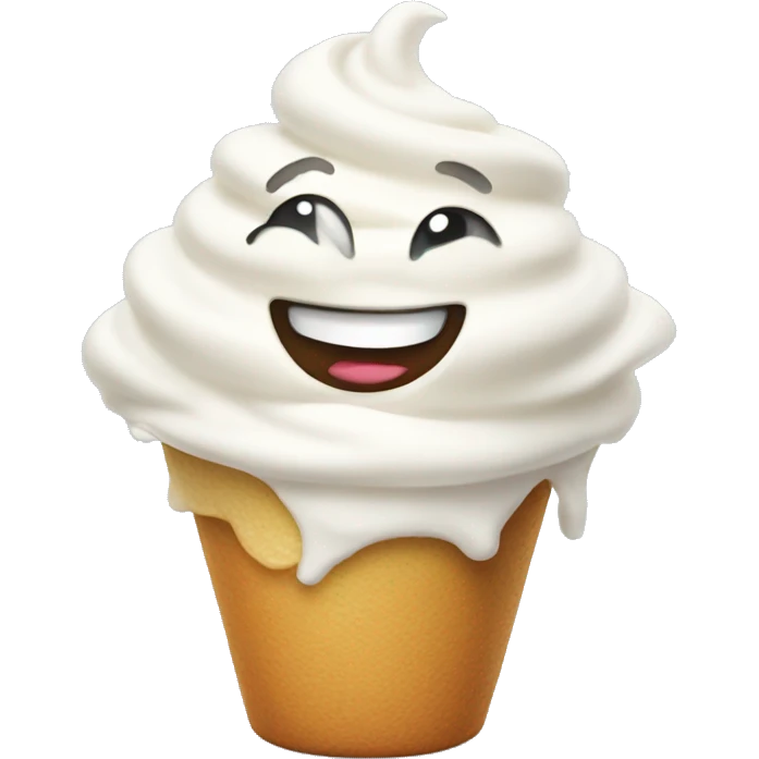 Whip Cream smiling  emoji
