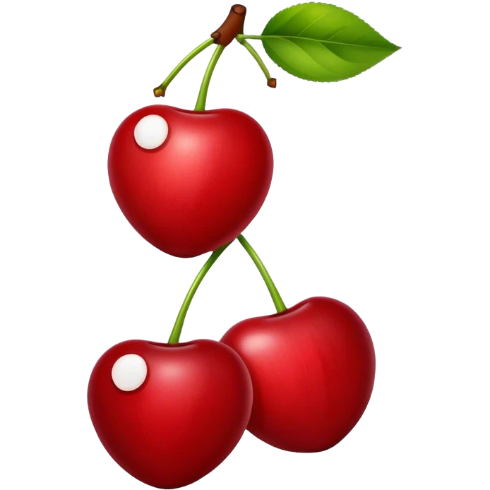 2 Cherries with white number 8 on the inside emoji