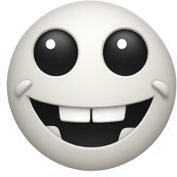 Creepy smile face emoji