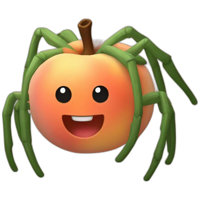 spider-peach emoji
