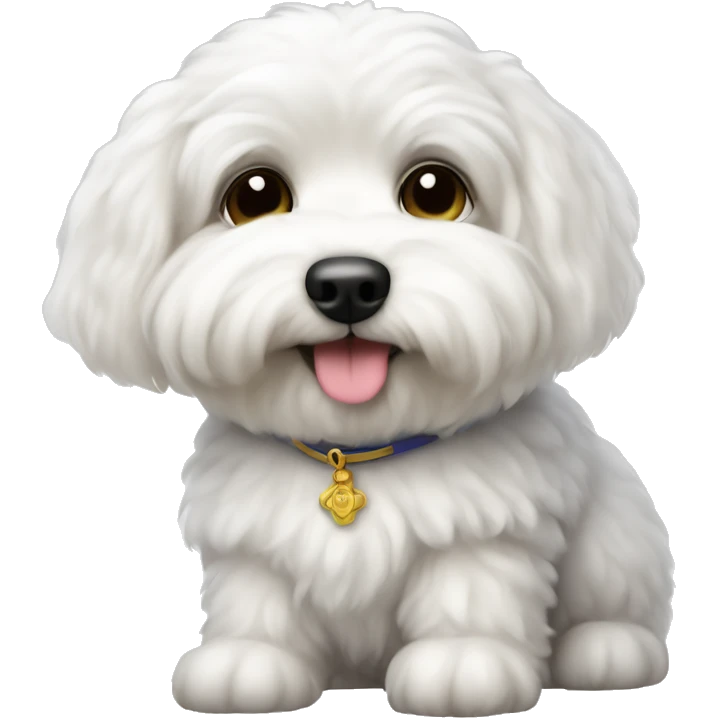 Bishop Frise dog is a cute little puppy. emoji