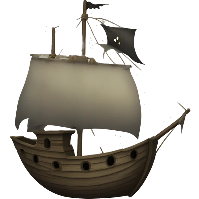Haunted ship. Birdhouse. emoji