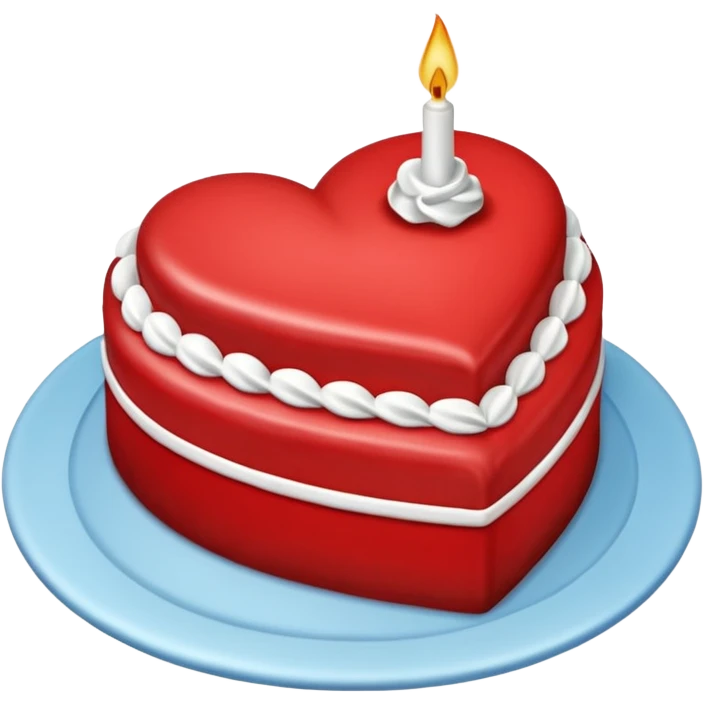 Heart-shaped cake emoji