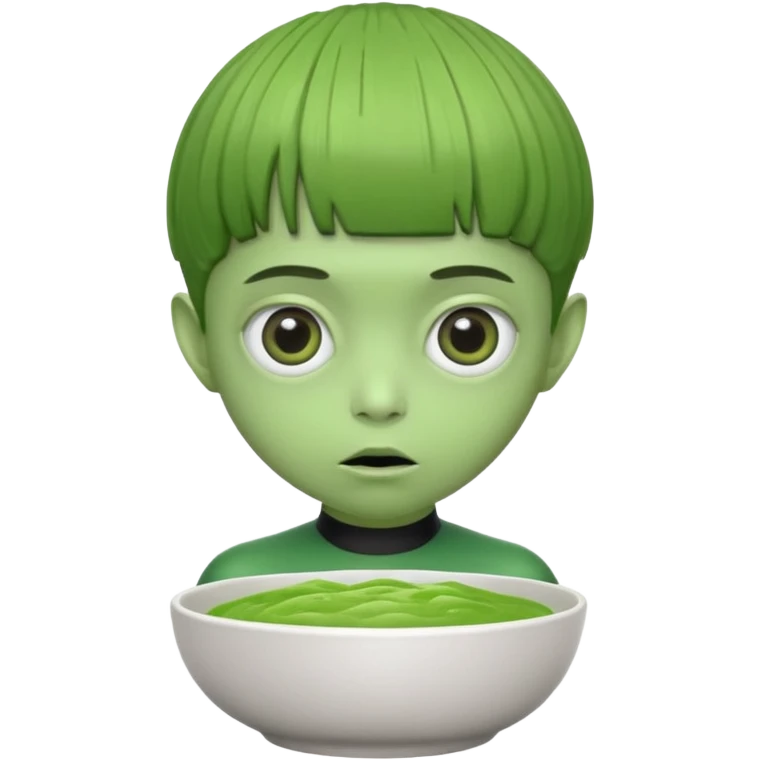 Alien with bowl haircut emoji