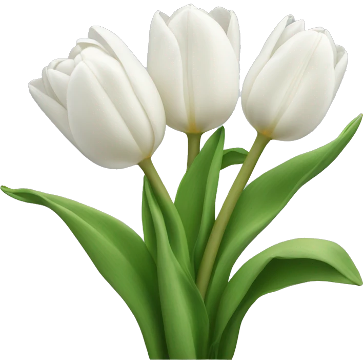 White tulips emoji