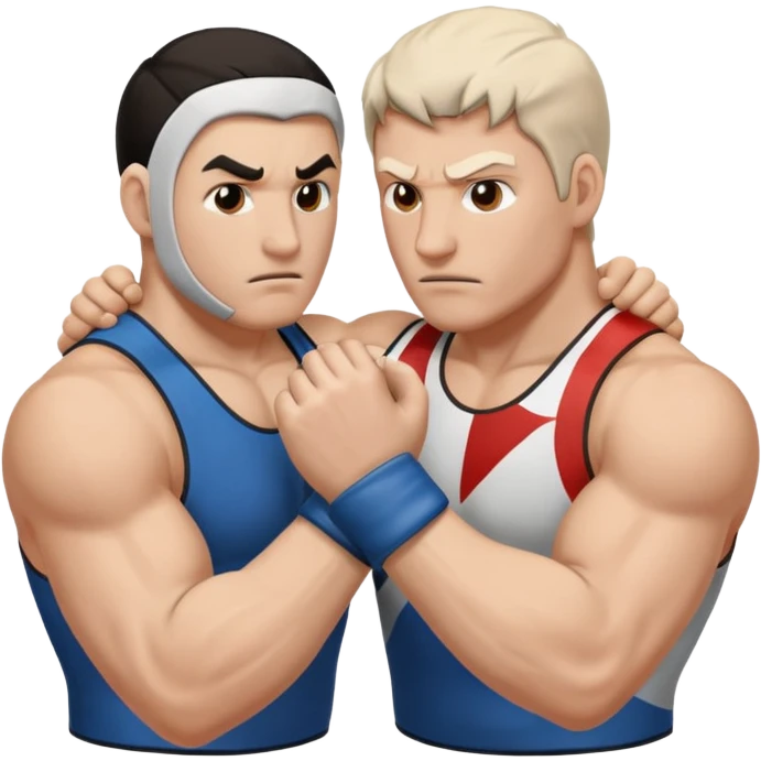 two white hands thumb wrestling emoji
