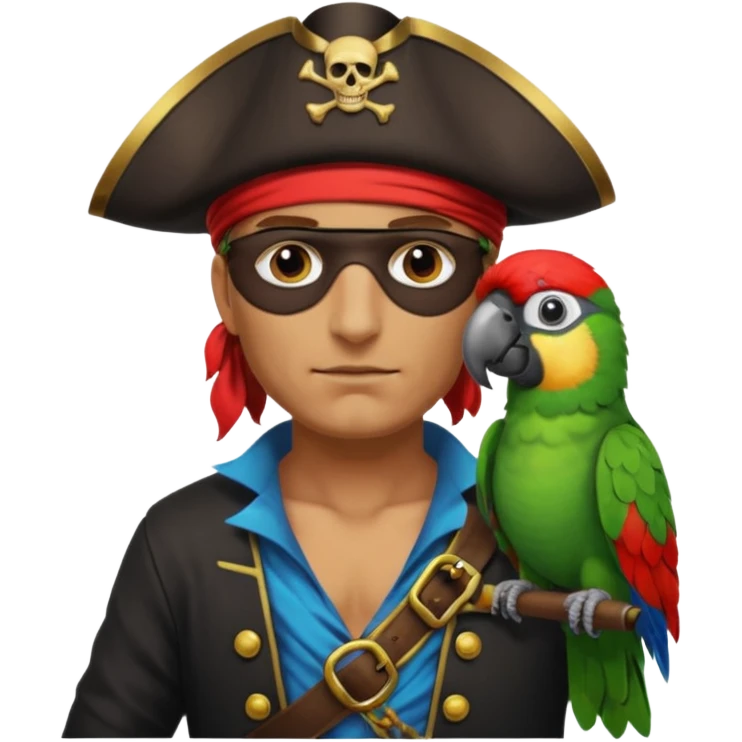 pirate and parrot emoji