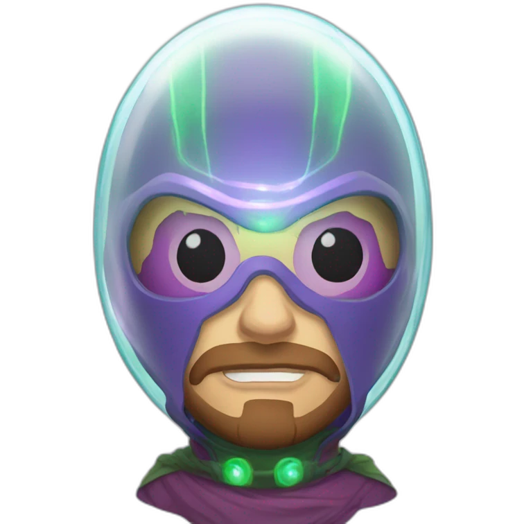 Electric bubble glass mysterio emoji