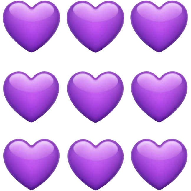 Purple hearts emoji