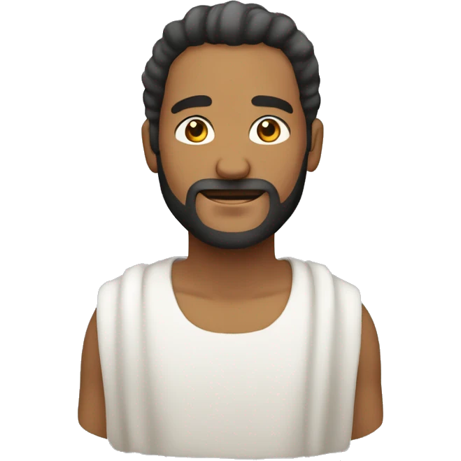 Uomo con capelli lunghi e tunica emoji