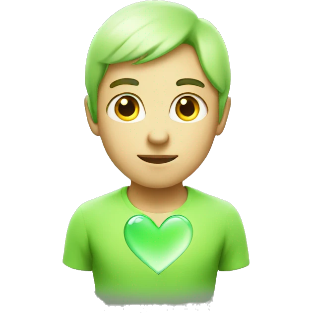 Heart light green emoji