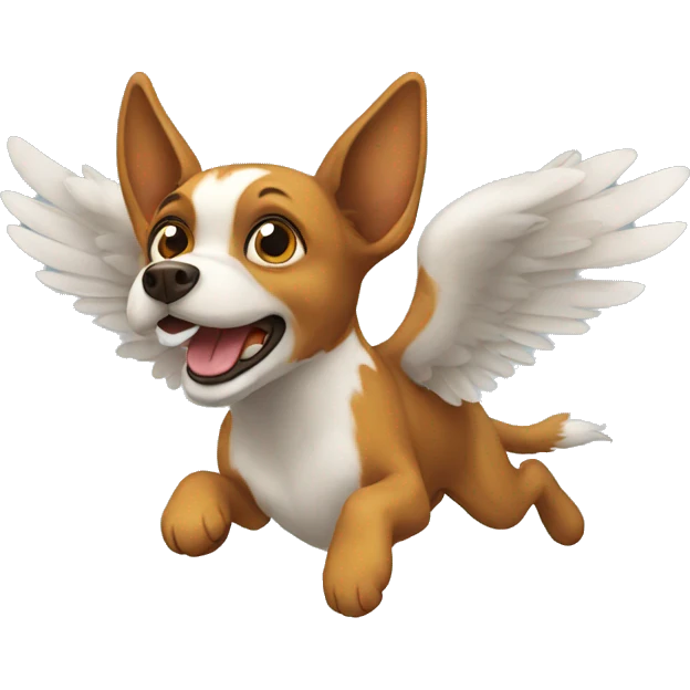 flying dog emoji