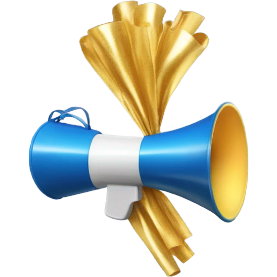 cheer poms and movie megaphone emoji