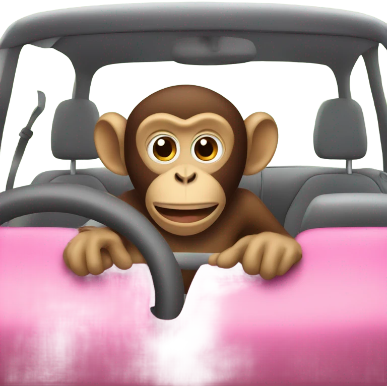 Monkey in a car emoji