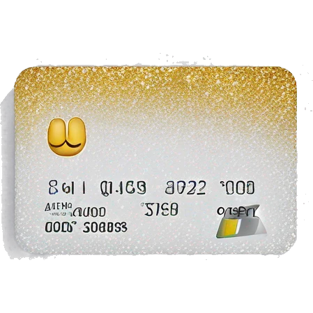 Credit card with white glitter powder sprinkled over it  emoji