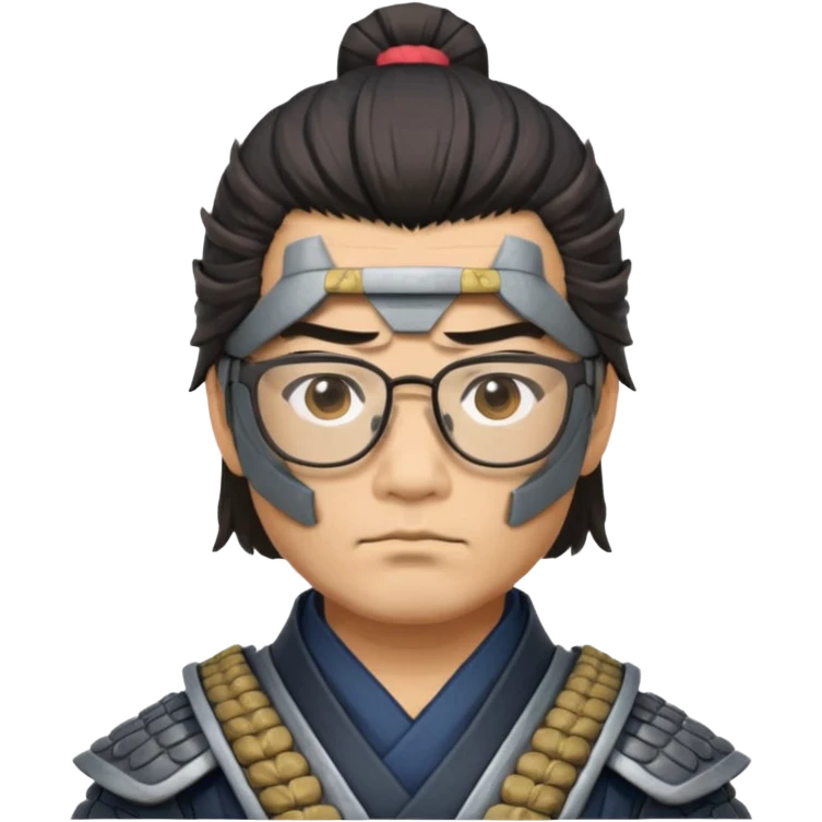 gözlüklü zırhlı samuray emoji