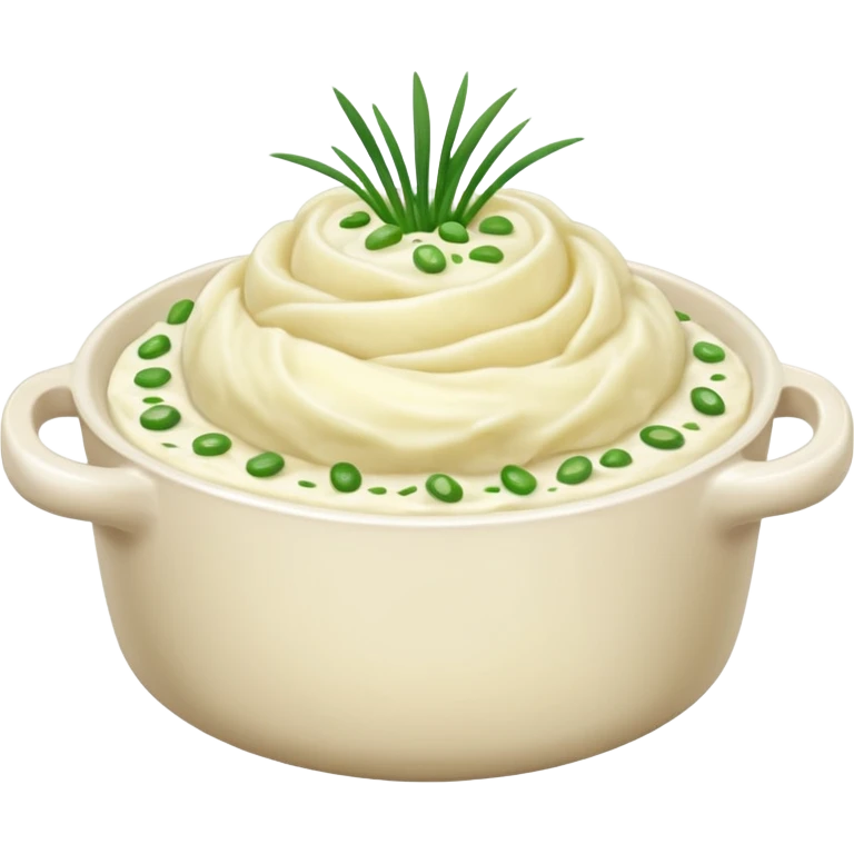 Mashed potatoes with chives emoji
