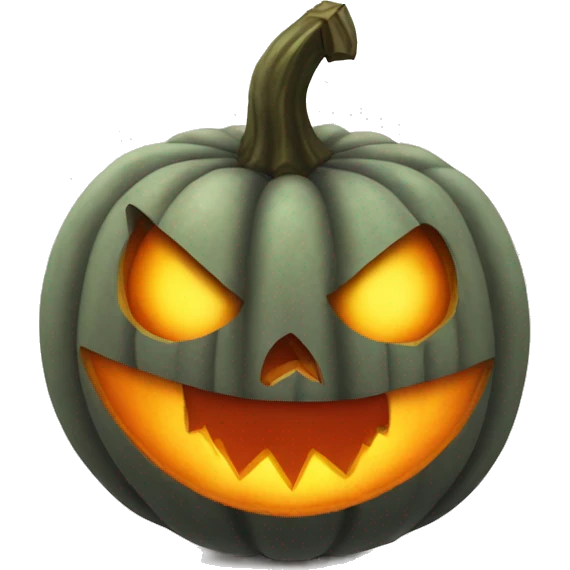 pumpkin with an evil face emoji