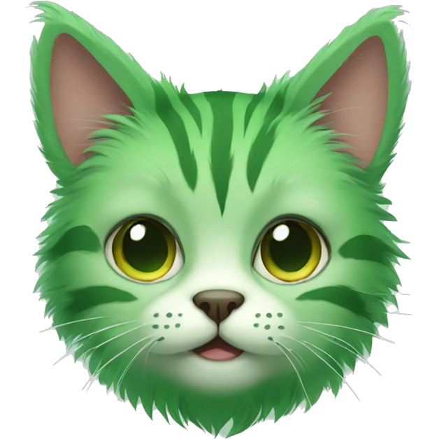 green furry cat emoji