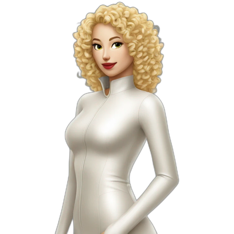 curly-blonde-woman-latex-catsuit emoji