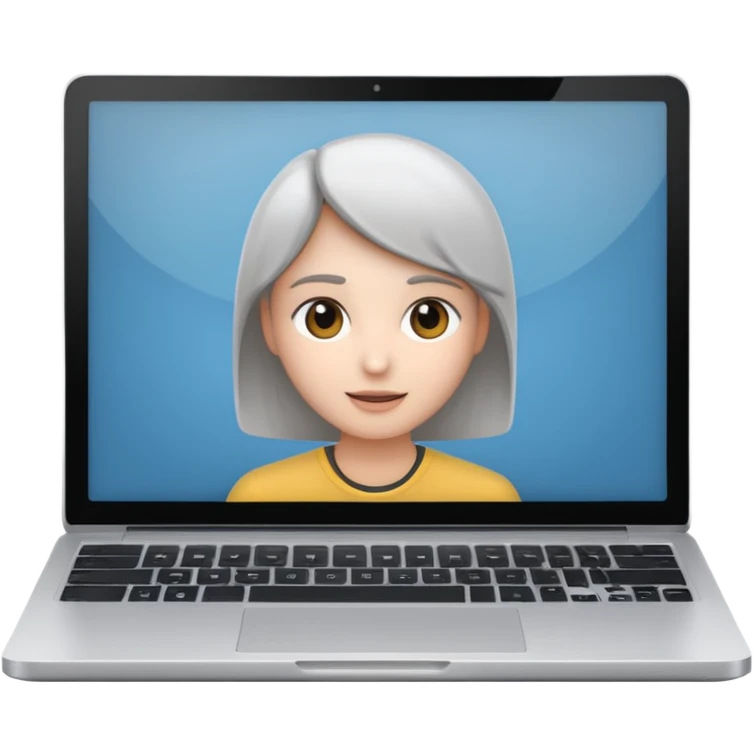 Laptop with Video Call on it emoji