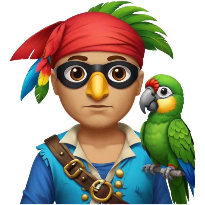pirate and parrot emoji
