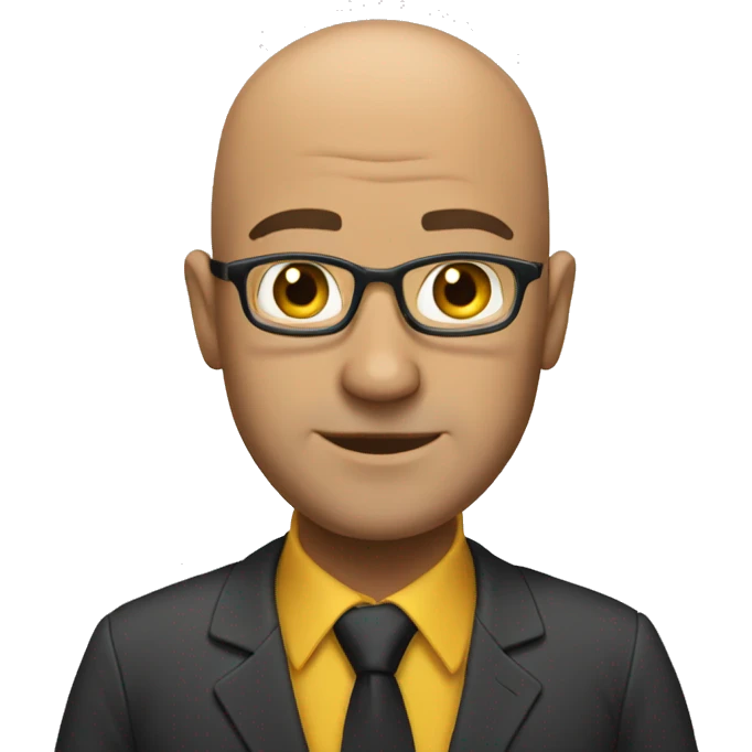 Male principal bald emoji