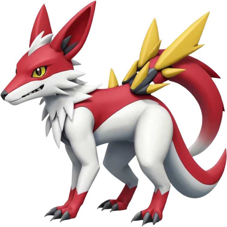 Zeraora-Lombax-Sergal-Zangoose-Cyclizar-Genesect-Pokémon, full body emoji