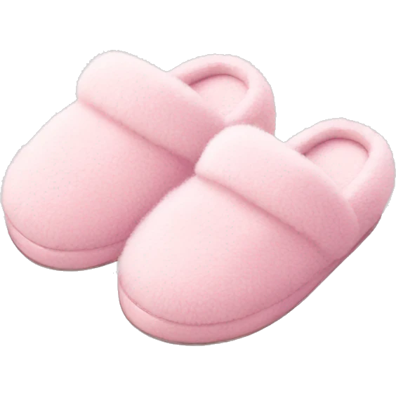 light pink fluffy slippers emoji