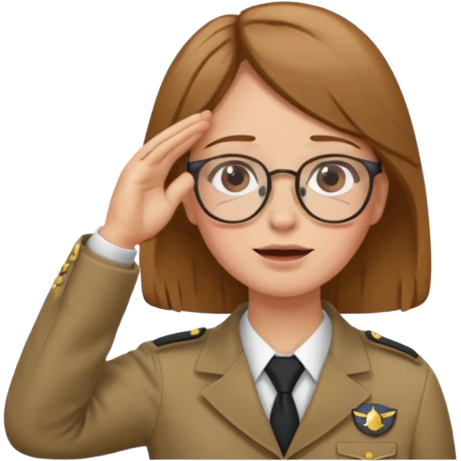 glasses Salute with tear coming out eye emoji