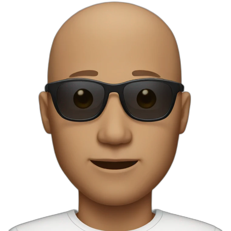 bald 35 year old men with sunglasses emoji