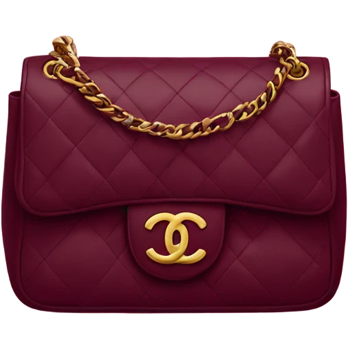 Burgundy Chanel bag emoji