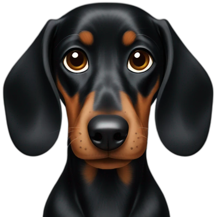 black dachshund emoji