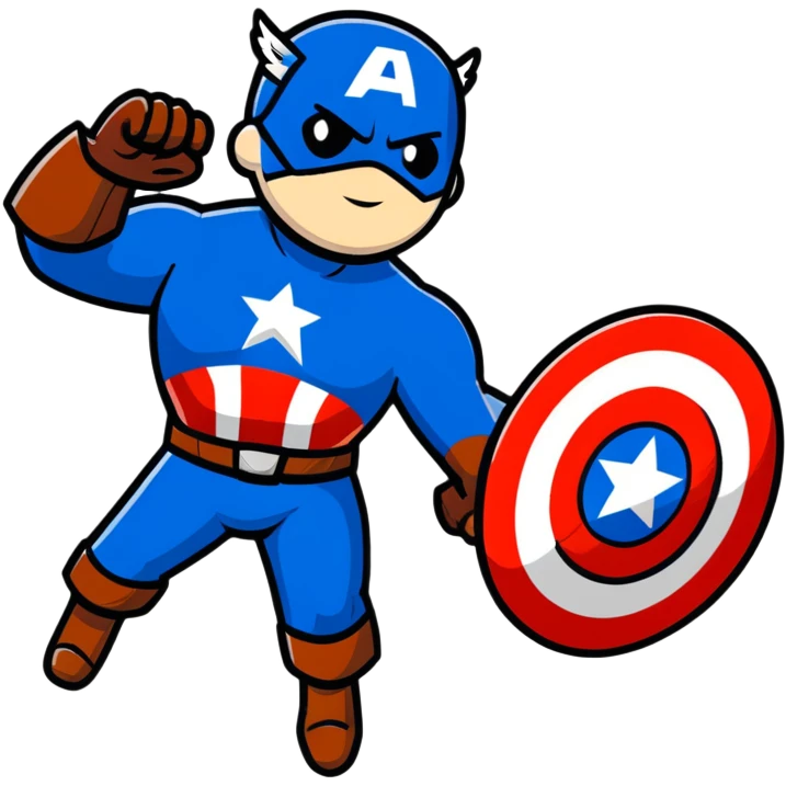 captain america shield flying emoji